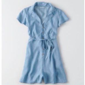 American Eagle Chambray Button Front Dress